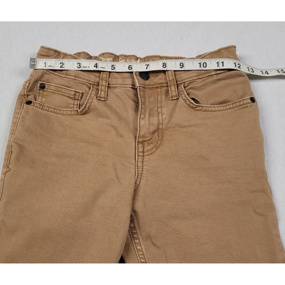 Cat & Jack Boys Beige Wild Cat Graphic Long Sleeve T-Shirt & Brown Jeans Sz M 8